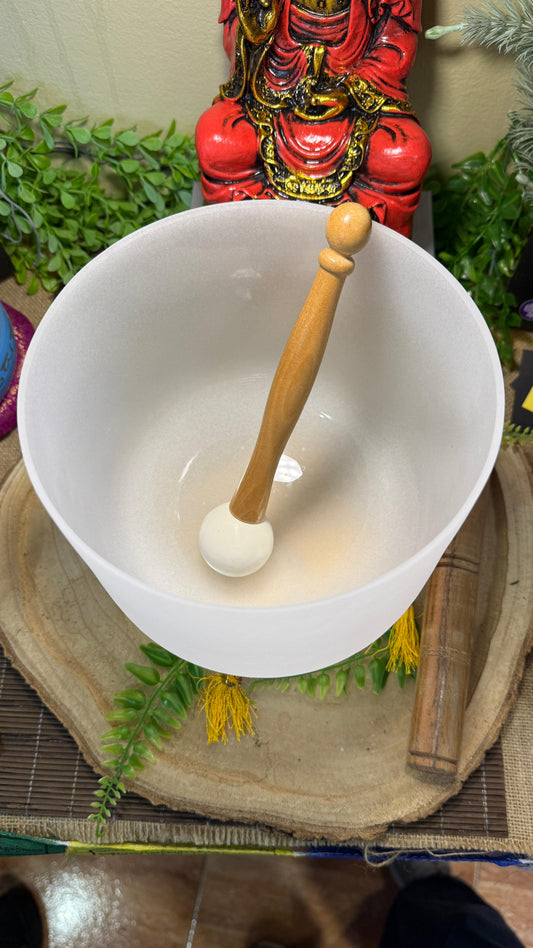 Cuenco Tibetano de Cuarzo Blanco 17,5cm diámetro