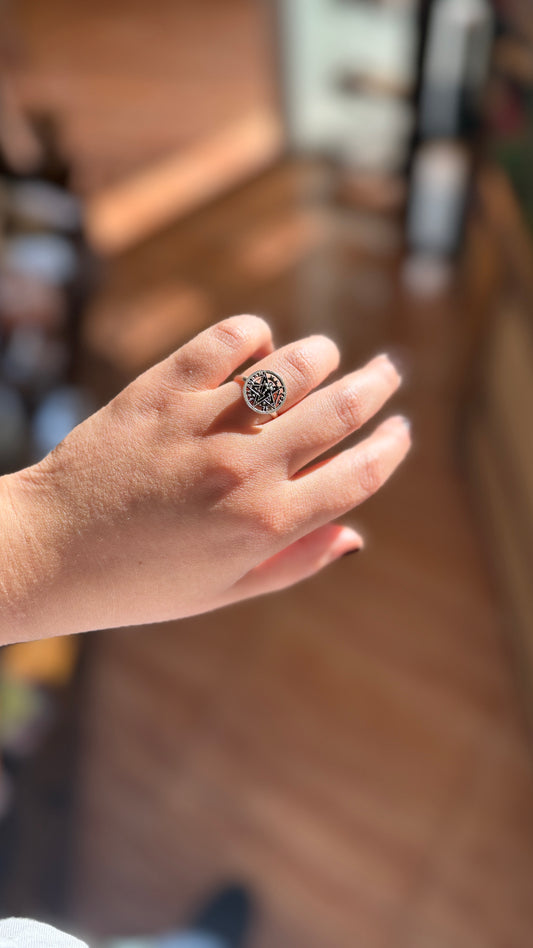 Anillo de Tetragramatón en Plata 925 – Protección y Energía Divina