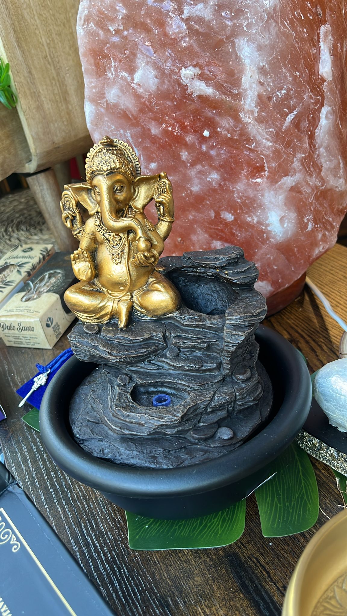 Fuente Ganesha con Led 19cm
