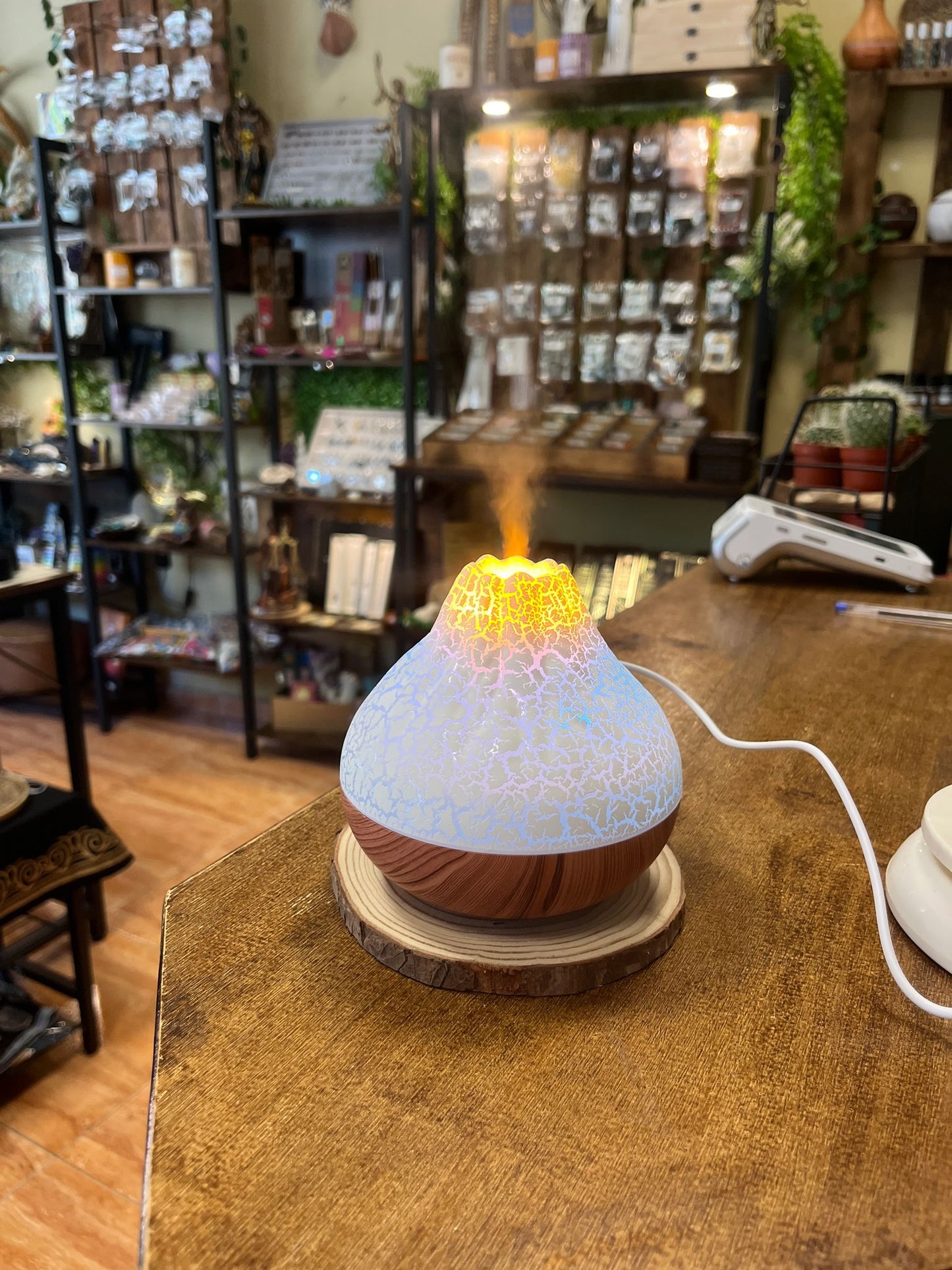 Humificador de Volcán LED – Aromaterapia y Ambiente Relajante