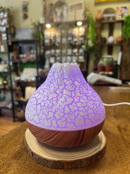 Humificador de Volcán LED – Aromaterapia y Ambiente Relajante