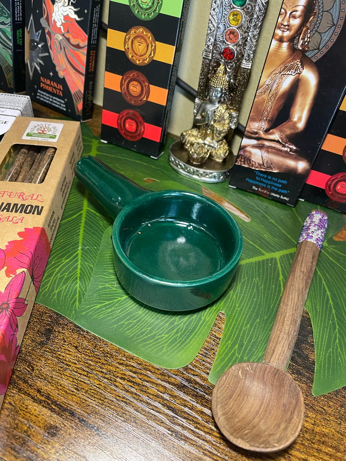 Quemador de Cerámica en Barro – Ideal para Resinas e Inciensos 🔥🌿