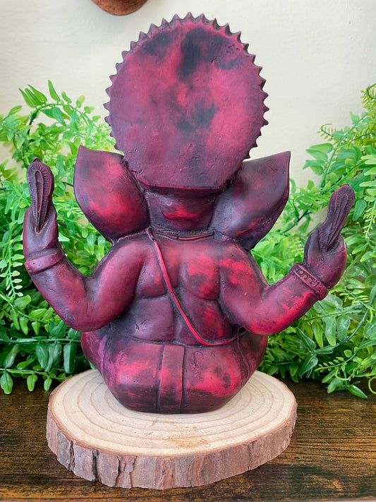 Figura de Ganesha Roja - Abundancia, Protección y Nuevos Comienzos