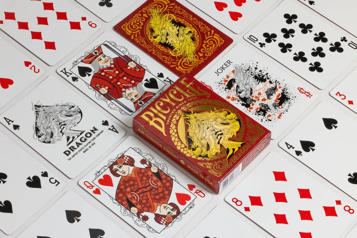 Bicycle Dragón Red – Baraja de Naipes Mágicos y Poderosos 🐉🔥