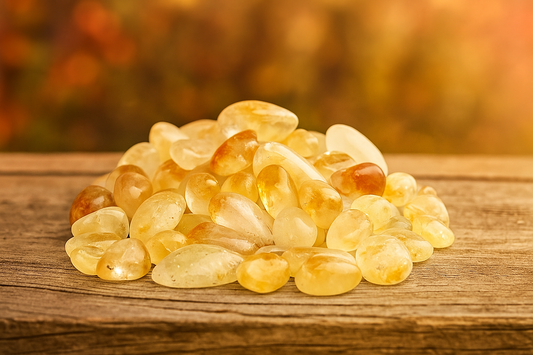 Citrino pulido— mineral de la abundancia y la energía solar