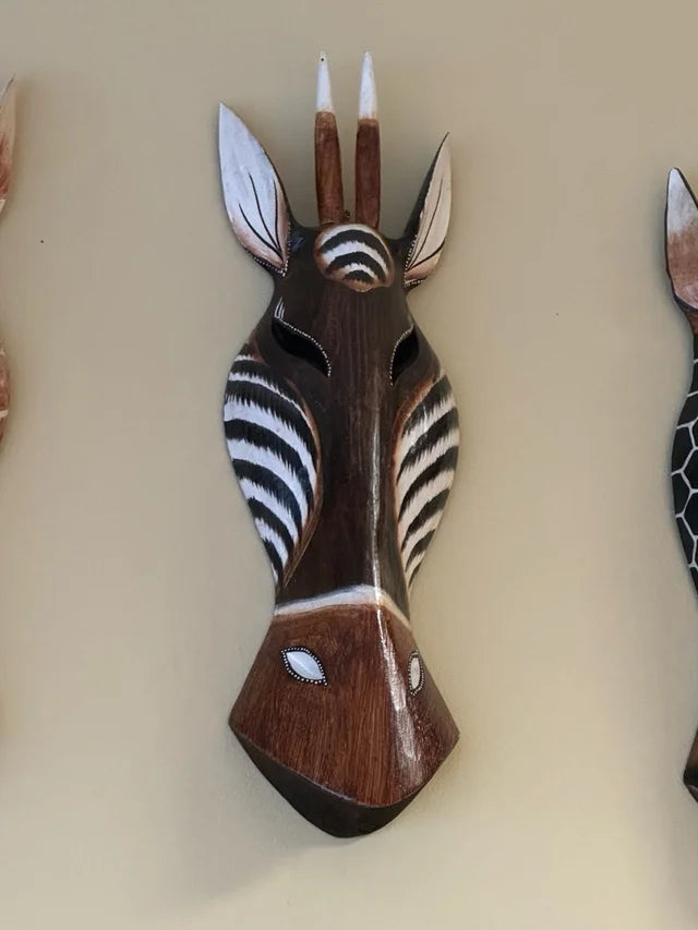 Máscara Africana JIRAFA o ANTÍLOPE 50cm