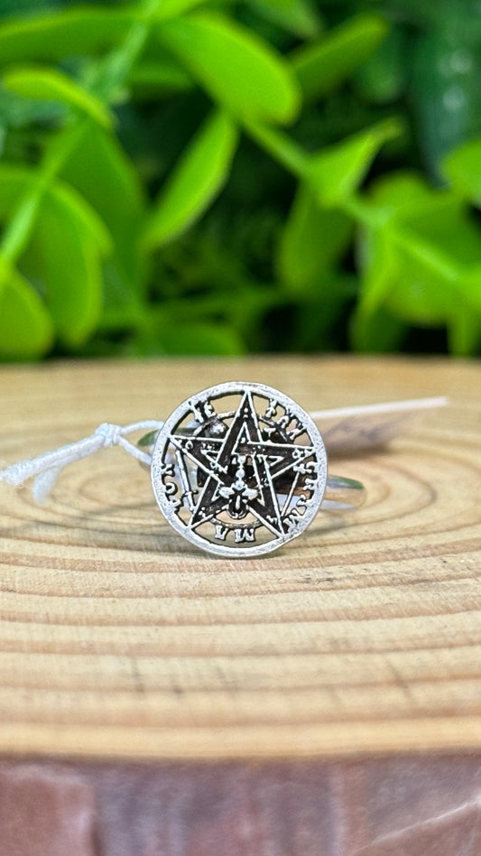 Anillo de Tetragramatón en Plata 925 – Protección y Energía Divina