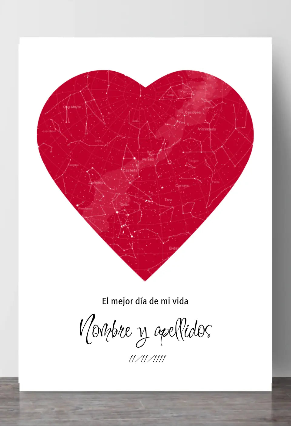 Lámina de Mapa estelar Corazón