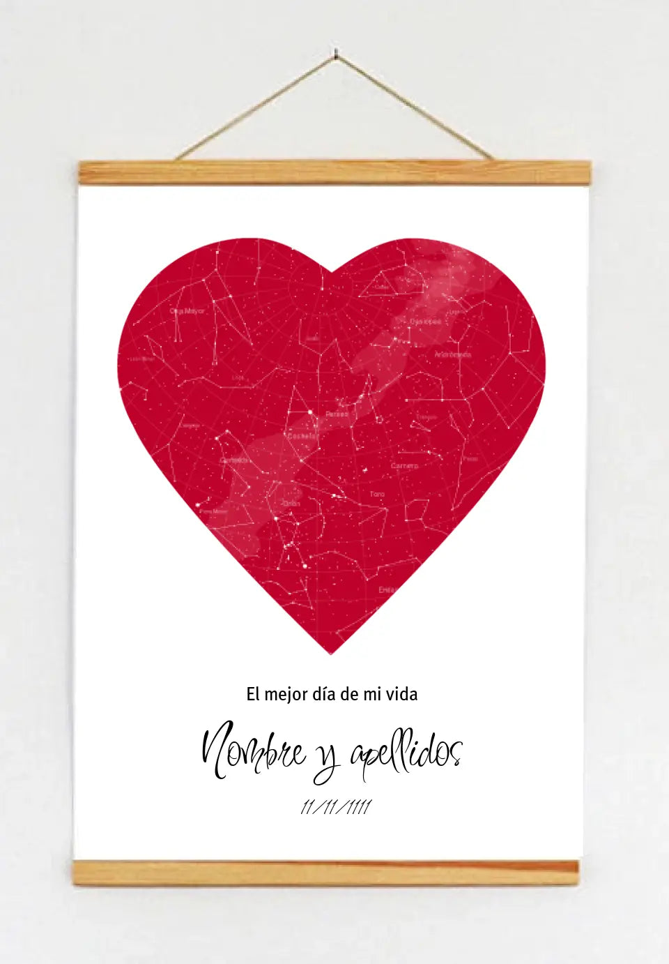 Lámina de Mapa estelar Corazón