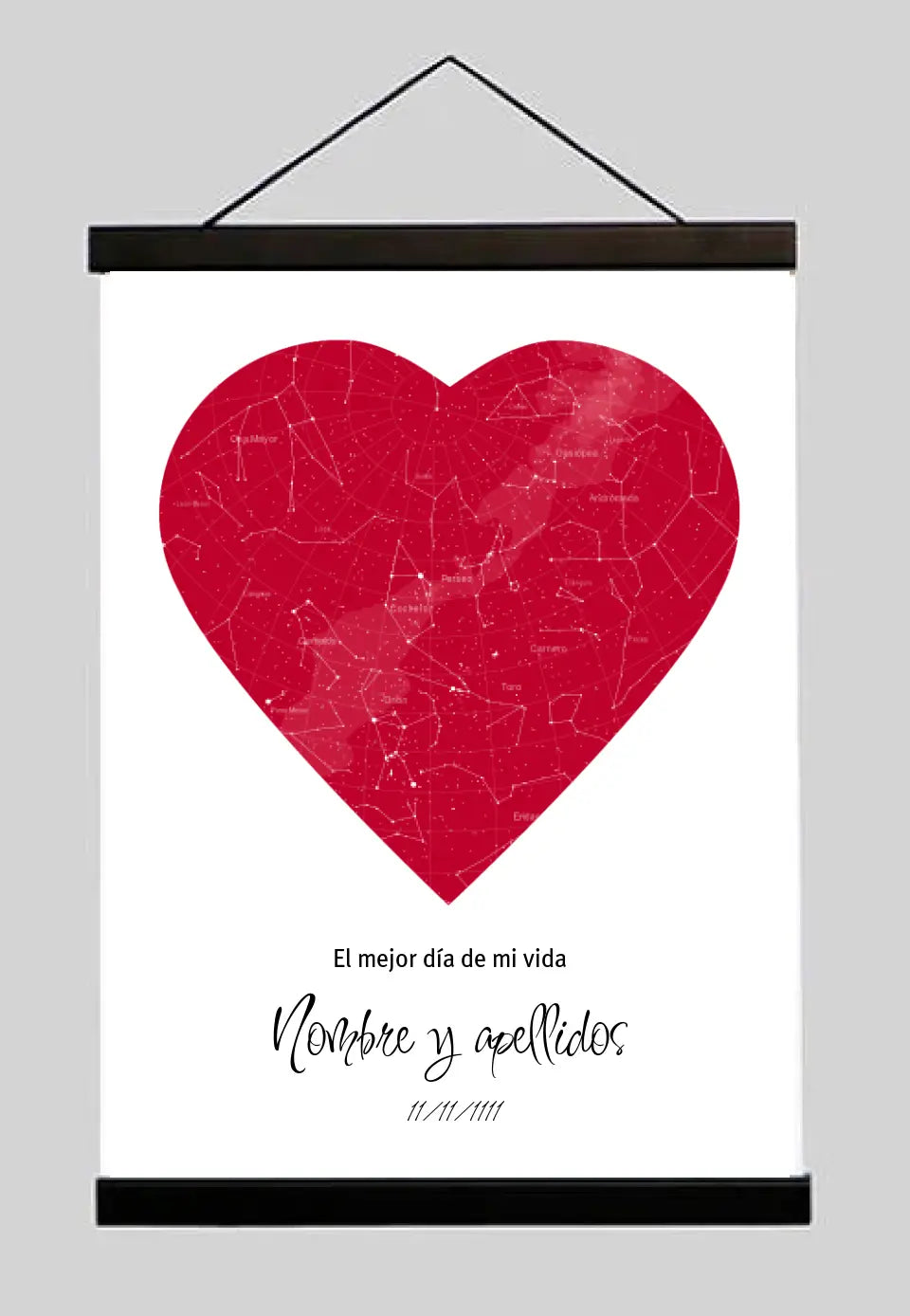 Lámina de Mapa estelar Corazón