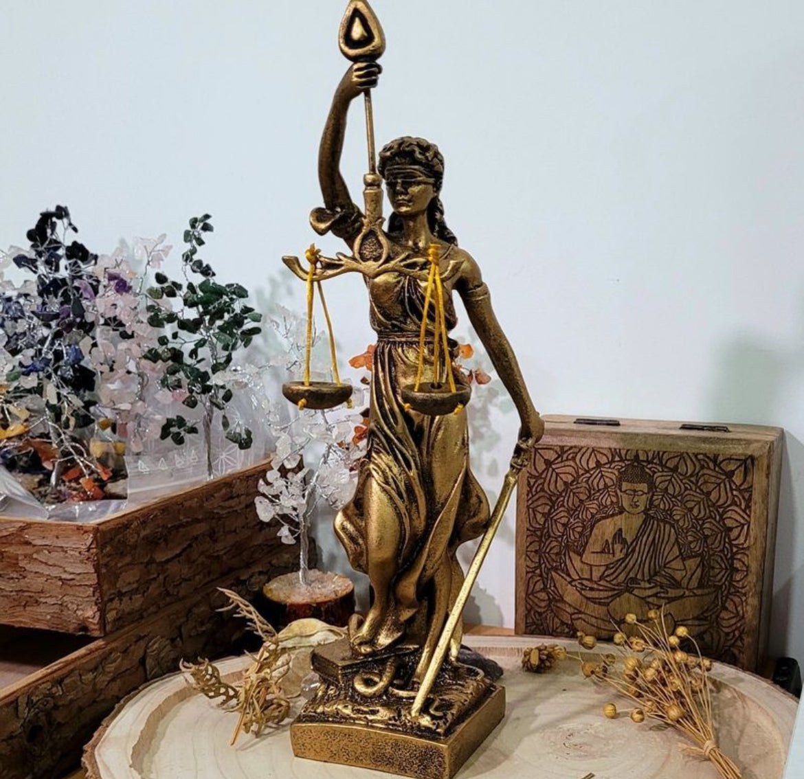 🌟 Diosa JUSTICIA THEMIS Griega 33cm - Templo Arcano