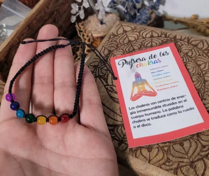 Pulsera de los 7 CHAKRAS con Cuerdas - Templo Arcano