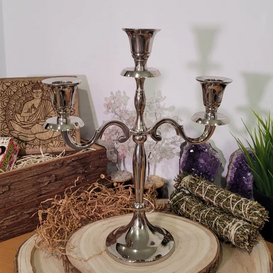 Candelabro de 3 Brazos para Velas 28cm