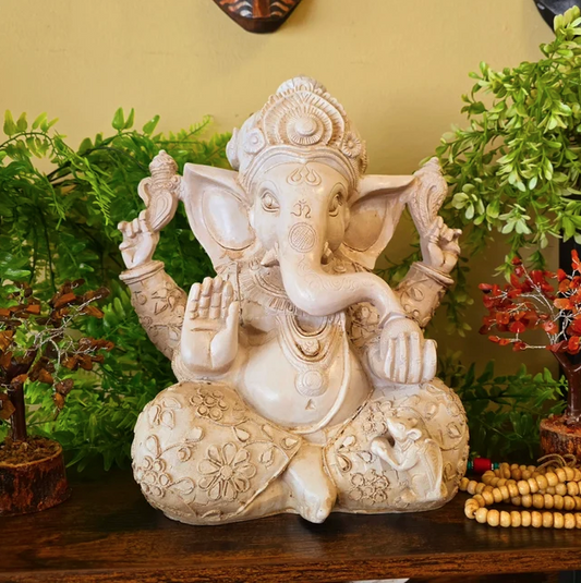 Figura Ganesha Blanca 32cm