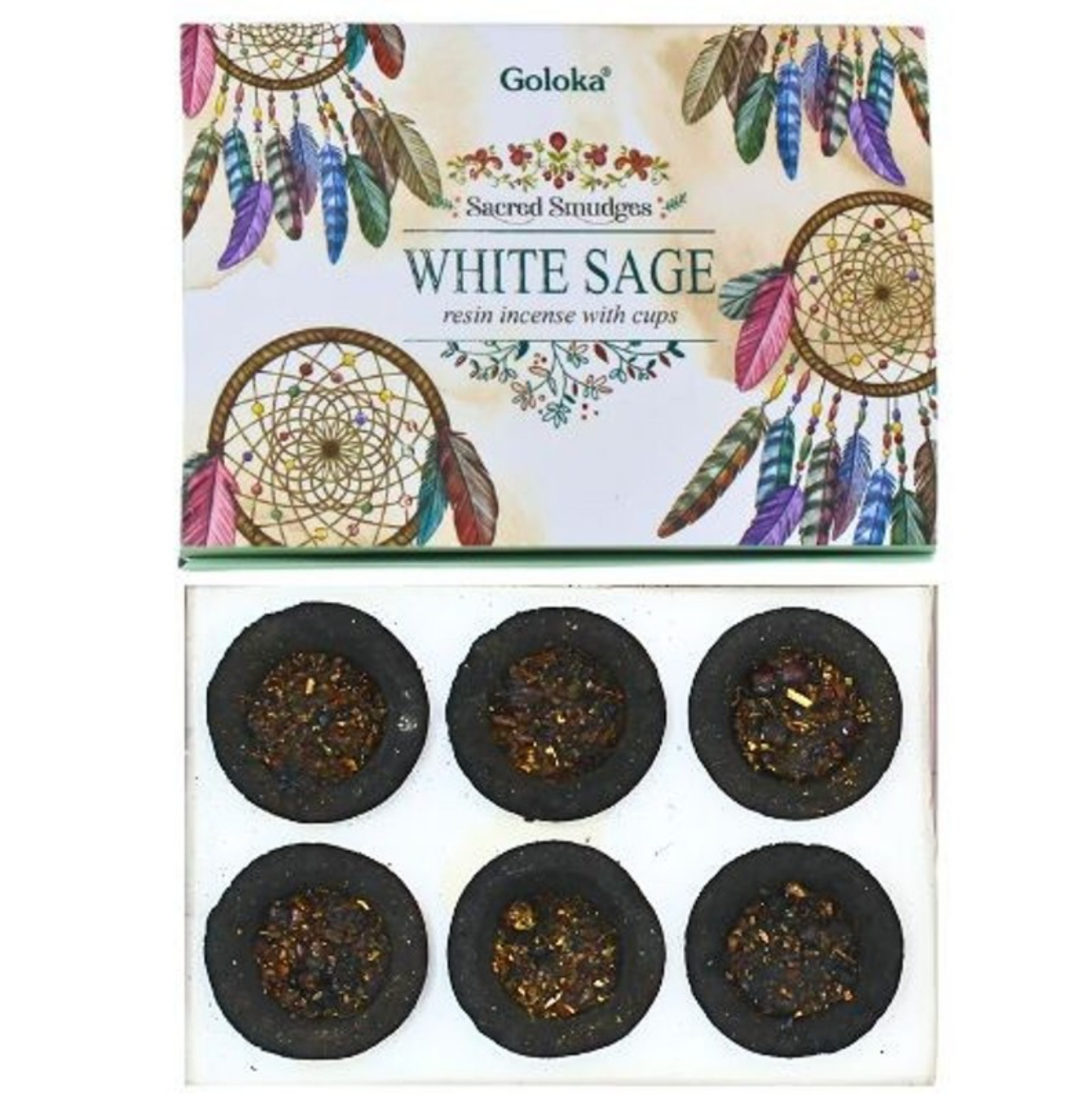 WHITE SAGE / SALVIA BLANCA - copas incienso Goloka Sacred Smudges