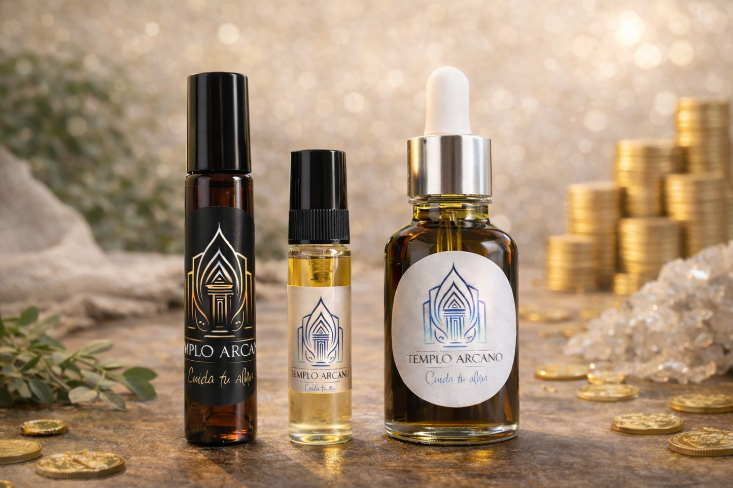 Aceite de Abundancia · Esencia Pura · Templo Arcano