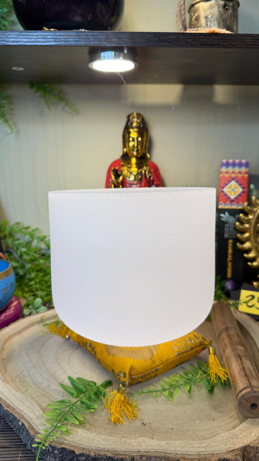 Cuenco Tibetano de Cuarzo Blanco 17,5cm diámetro