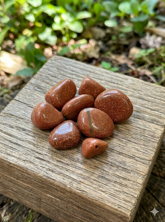 Aventurina dorada pulida — mineral de la abundancia y éxito