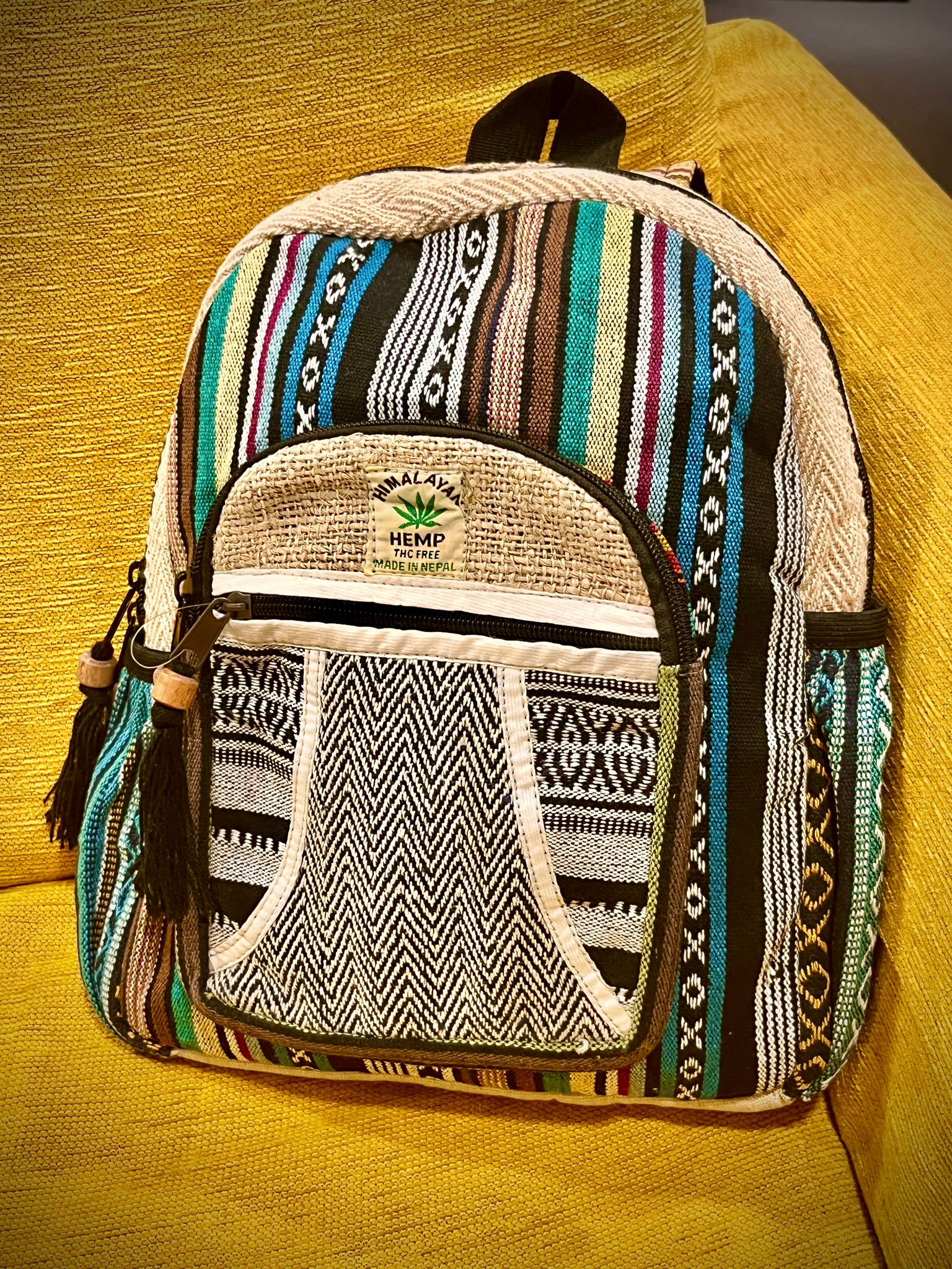 Mochila pequeña Vintage en tela Himalayan - Templo Arcano