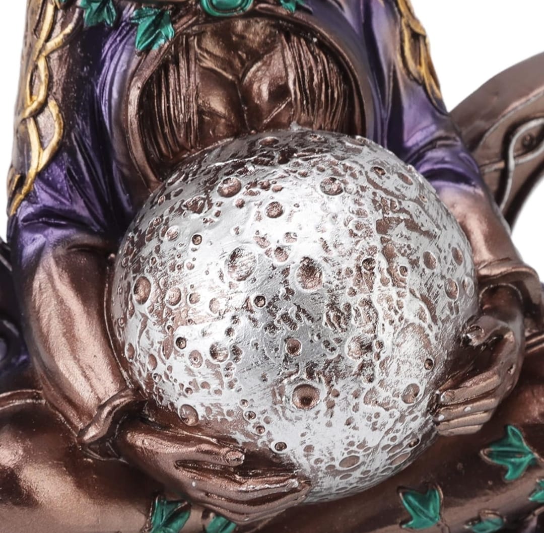 Figura MADRE TIERRA LUNAR GAIA con triple Luna Magia - Templo Arcano