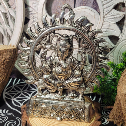 Figura Ganesha Colgador de Metal Zen