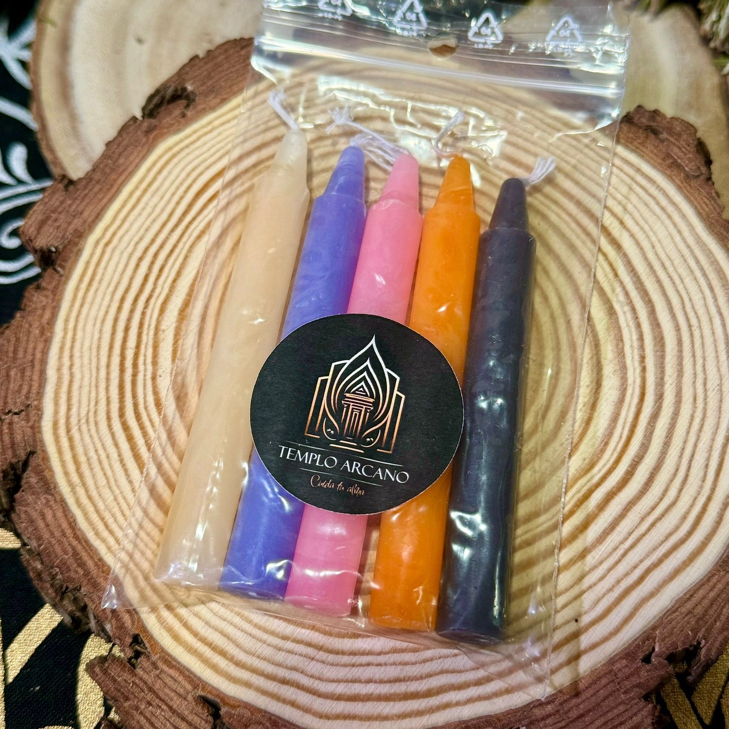 Pack de 5 MINI VELAS ritual de Colores 10cm