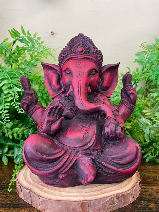 Figura de Ganesha Roja - Abundancia, Protección y Nuevos Comienzos
