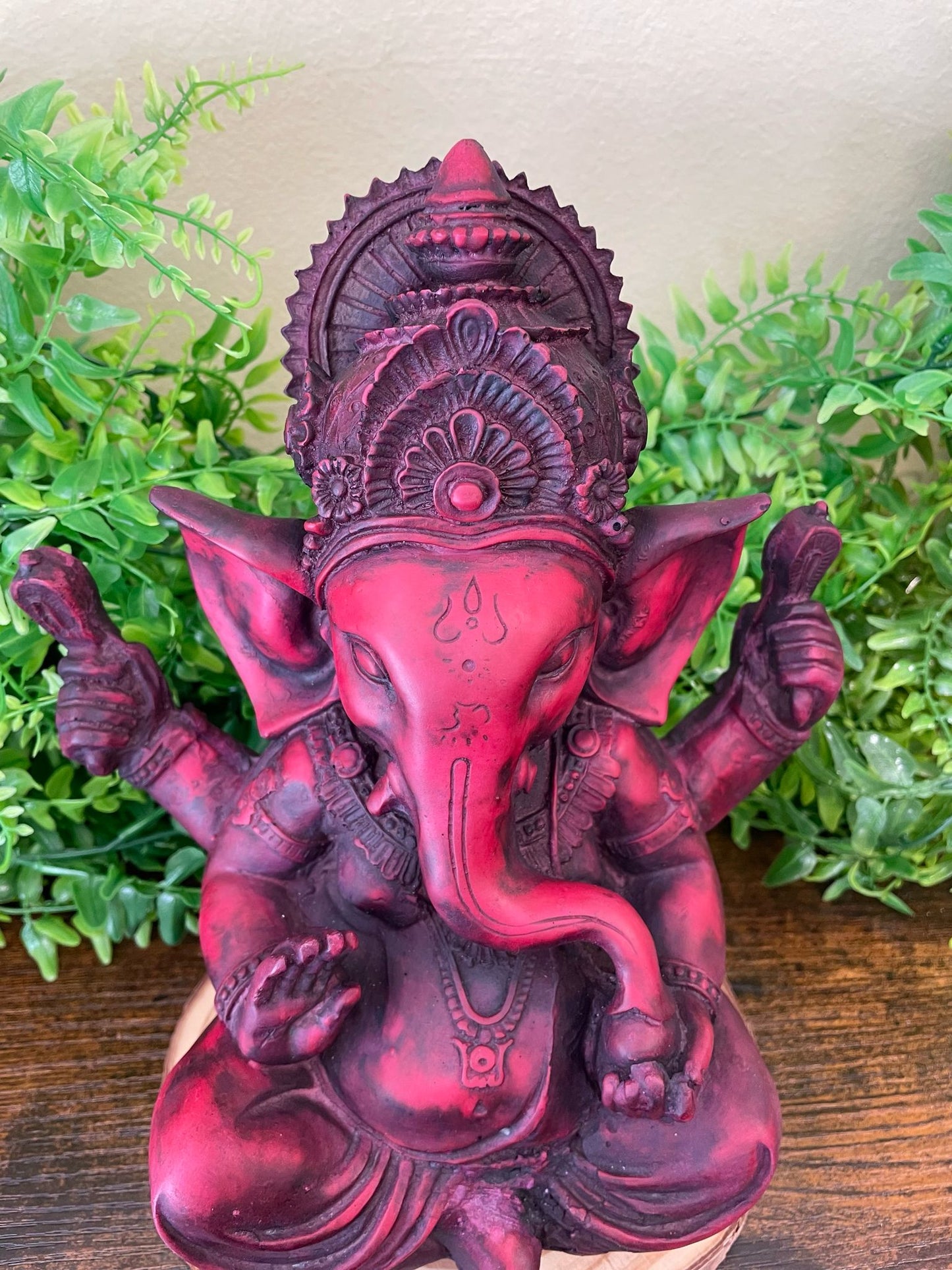 Figura de Ganesha Roja - Abundancia, Protección y Nuevos Comienzos