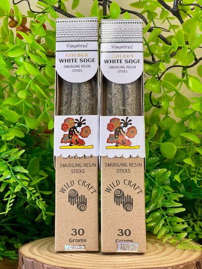 Incienso Vijayshree Golden Smudging – Purificación Ancestral en Stick
