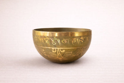 Cuenco Tibetano Mantra Dorado