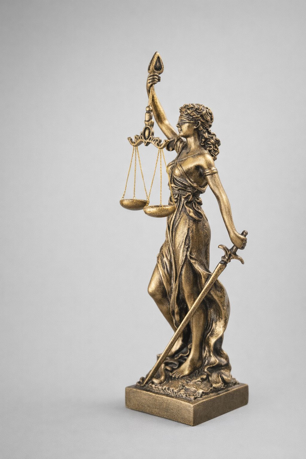 Diosa de la Justicia – Figura Decorativa en Resina Bronce