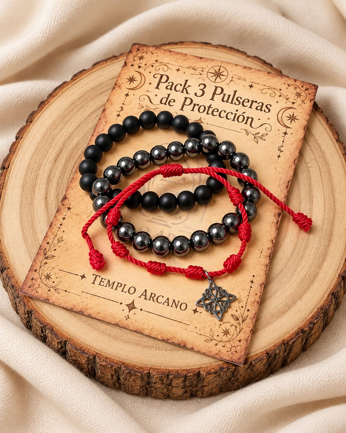 Pack 3 Pulseras de protección energética - 8mm
