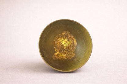 Cuenco Tibetano Mantra Dorado