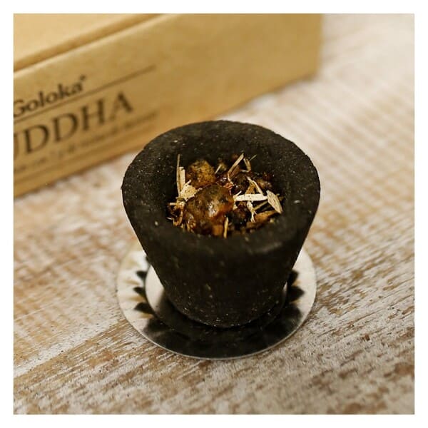 Buda - copas incienso Goloka Sacred Smudges