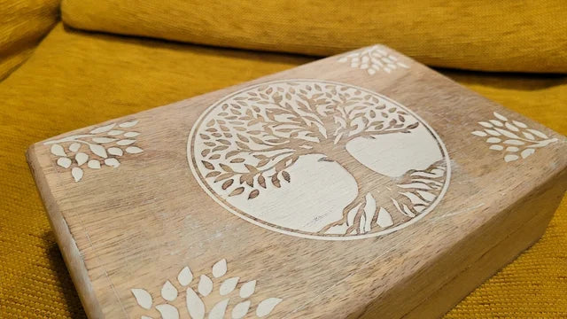 Caja del Árbol de la Vida de Madera - Templo Arcano