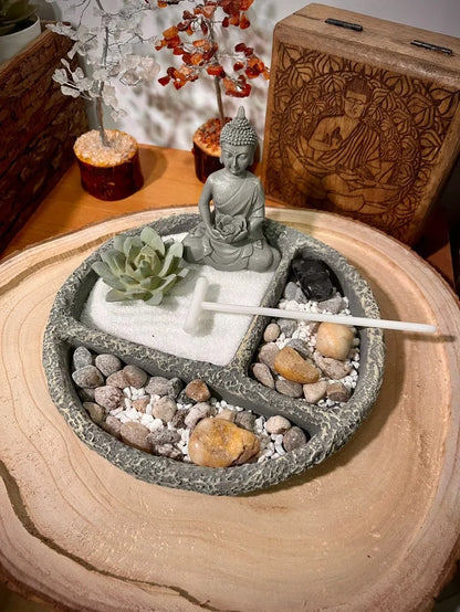 Jardín Zen Buda con piedras - Templo Arcano