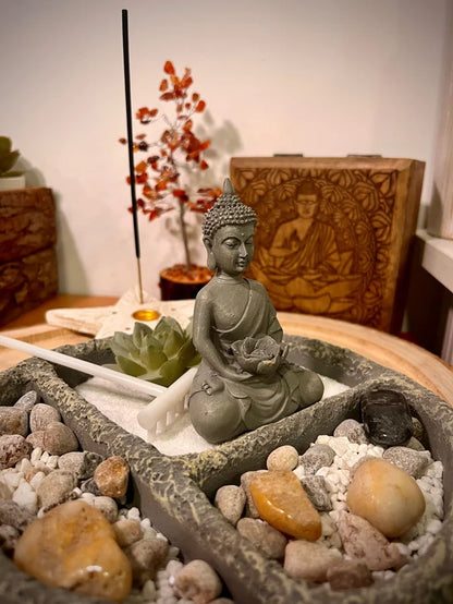 Jardín Zen Buda con piedras - Templo Arcano