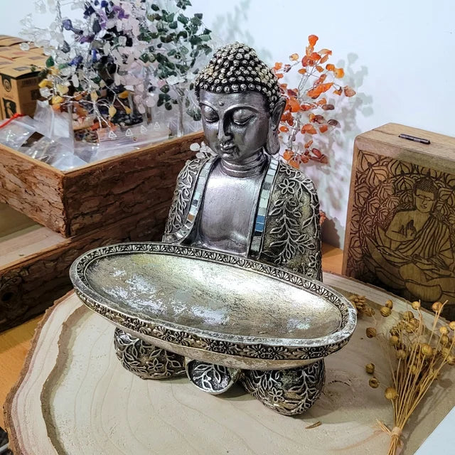 Figura de Buda con Cuenco Zen Meditar - Templo Arcano