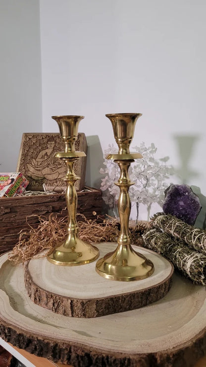 Candelabro Dorado para Velas 20cm - Templo Arcano